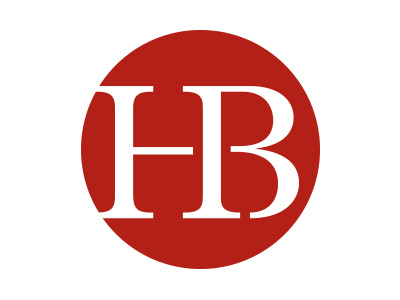 Horner Baker Properties Logo Mark circle home identity logomark modern monogram real estate red