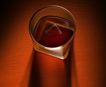 Whiskey glass shade whiskey