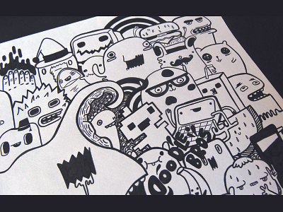 Doodle bros monsters doodle art drawing ink