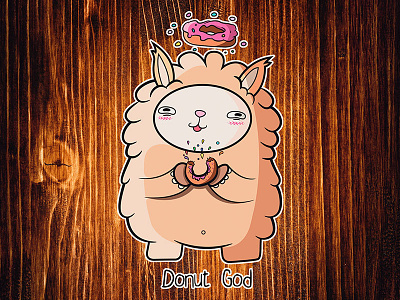 Donut God cute donut illustration