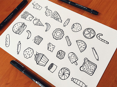 I love food doodle doodlebros food illustration