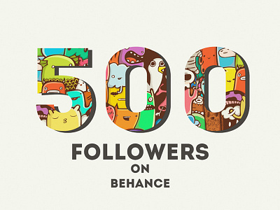 500 followers on Behance