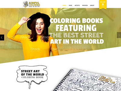 Aimful Coloring - Home Page Design