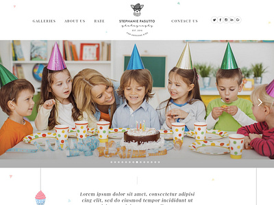 Stephanie Passutto- Home Page Design Concept birthday branding business corporate design enterpreneur esolzwebdesign flat fun identity landingpage minimal personal website typography ui ux web website