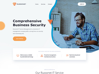 Russonet corporate esolzwebdesign illustration russonet typography ui web design website