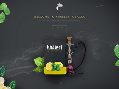 Khaleej tobacco creative esolzwebdesign illustration khaleej tobacco tobacco typography ui web design