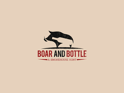 Boar And Bottle boar and bottle branding corporate design esolzlogodesign icon identity logo smokehouse