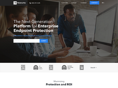 Resecurity business corporate esolzwebdesign illustration resecurity ui website design