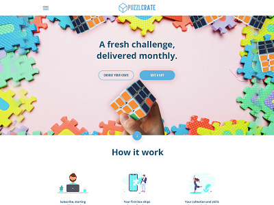 Puzzl Crate business corporate design esolzwebdesign illustration puzzl crate typography ui