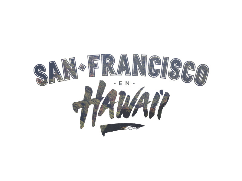SF & Hawai'i typography ink type custom brush cover design lettering typography