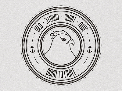 Born To Fight badge bird