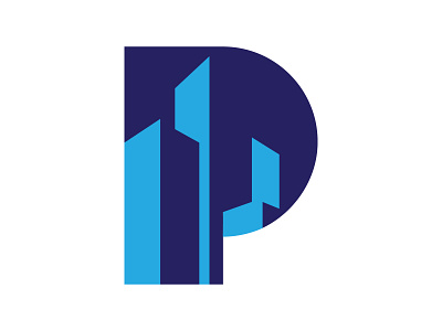 P Architecture logo architecture concept design letter logo mark monogram p letter logo p logo p mark real estate xler8brain