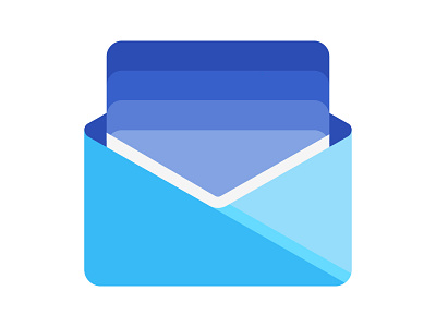 Inbox app branding concept corporate design envelope icon inbox logo mailbox manager message messenger platform stack vector