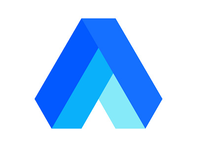 A Letter alphabet branding clean concept design icon identity letter logo mark monogram platform software technology upwards