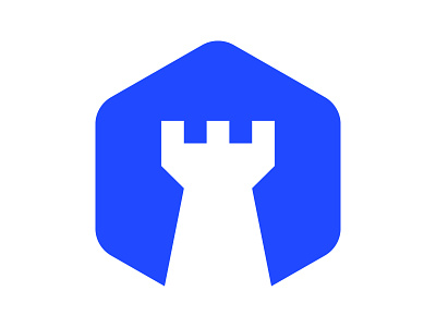 Rook branding chess chess piece design hexagon icon identity logo mark monogram negative space rook rook logo symbol