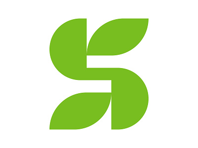 S Leaf branding design green icon identity leaf logo mark monogram s leaf s letter logo s logo mark s mark s monogram symbol