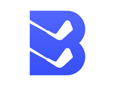 B + Golf b golf b letter b mark b monogram branding design golf golf logo icon identity mark monogram symbol xler8brain