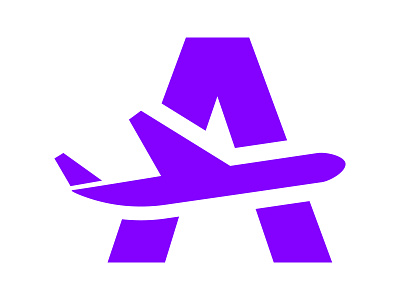 A a a letter a logo a mark a monogram aeroplane branding design logo mark monogram plane xler8brain