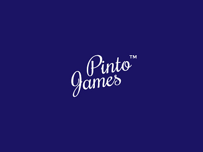 James pinto Logo art concept cursive director james logo pinto typography
