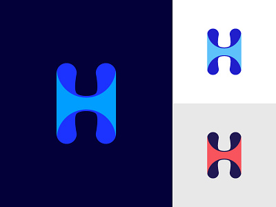 H Mark alphabet h letter logo