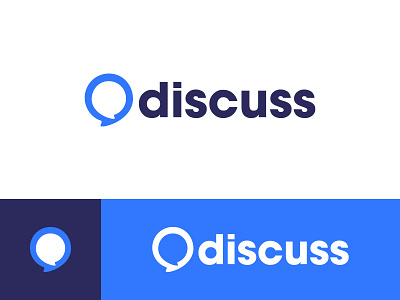 Discuss chat app discuss logo logo mobile app monogram real time chat