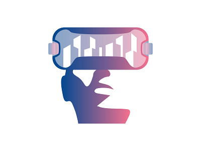 Virtual Reality Logo artificial intelligence branding future futuristic glasses logo mark monogram realistic technology virtual reality virtual reality logo vr