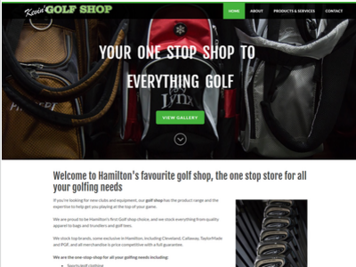 Kevin's Golf Shop auckland new zealand web design web development website