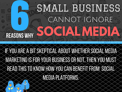 6 Reasons Why Small Business Cannot Ignore Social Media business facebook graphic design infographic pinterest lead generation social media twitter