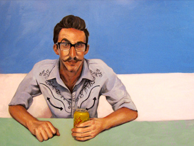 Squirt art character christie snelson color fictional man minimal oil painting painting portrait simple