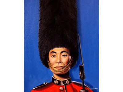 The Royal Helmsman art british character christie snelson color george takei minimal oil painting painting star trek trekkie
