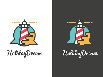 Holiday dream first concept branding icon logo travel visualidentity