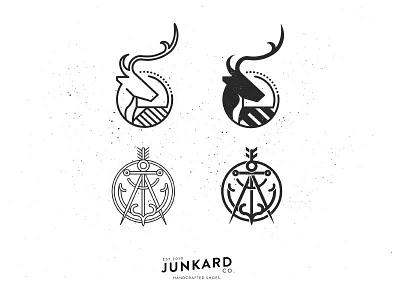 Junkard shoes rough alternative design american anchor antler authentic branding handcrafted handdrawn logo nautical nordic