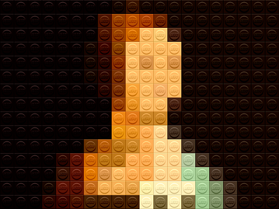 Lego Art art lady with an ermine lego leonardo da vinci