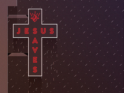 JesuSaves illustration jesus neon signage