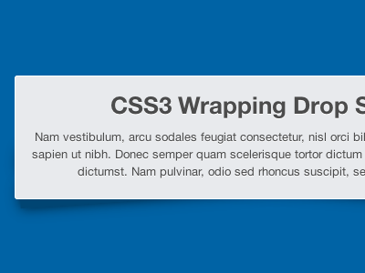Wrapping Shadows with CSS3