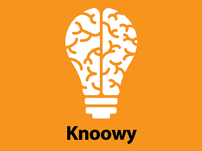 Logo Knoowy v1 brain brand icon illustrator lamp logo