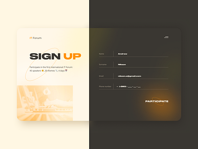 DailyUI 001 :: Sign Up challenge concept dailyui dailyuichallenge design it itforum minimalism sign in sing up style ui ui design uidesign ux ux design webdesign website