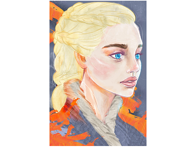 Mother of Dragons Character Poster daenerys emilia clarke game of thrones movie poster targaryen