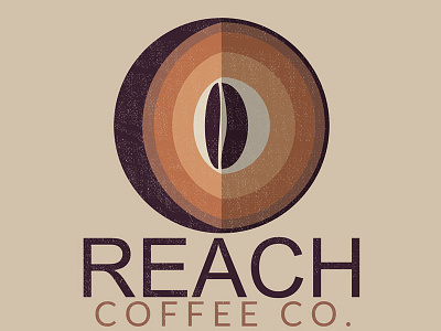 Designed by Q&A Design coffee core earth layers logo reach