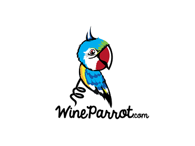 Designed by C1k birds logo parrot wine