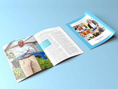 Purpose Prize Event Program award bifold blue booklet branding brochure collateral cover event program