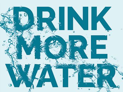 2020 Resolution | Weekly Warmup blue displace dribbbleweeklywarmup raleway splash type typography water