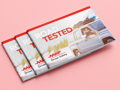 Road Tested | AARP Driver Safety Multi-Program Booklet Cover booklet booklet design car drive marketing print safety spread