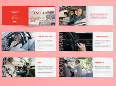 Road Tested | AARP Driver Safety Multi-Program Booklet Spreads booklet booklet design car drive print safety spread