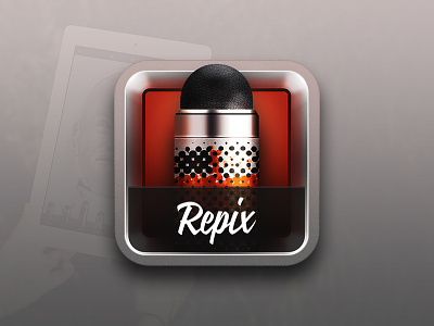 Repix - Remix your photos app icon ios ipad iphone metallic paint pen photoapp photoshop stylus