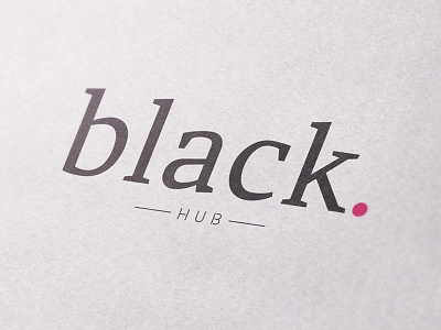 Logo proposal black brand branding hub logo pink type typeface