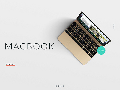 Hero Slide apple banner e commerce hero macbook minimal notebook price shop simple slide web