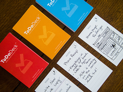 ToDoDeck Notecards notecards print design productivity