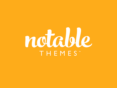 Notable Themes Logo handwriting logo logo type wordpress wordpress themes