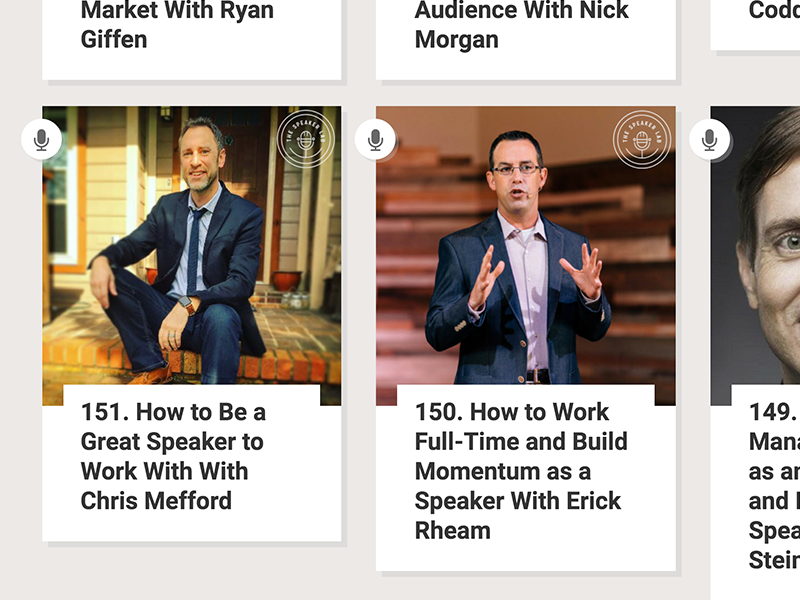 The Speaker Lab Grid View by Thomas McGee on Dribbble